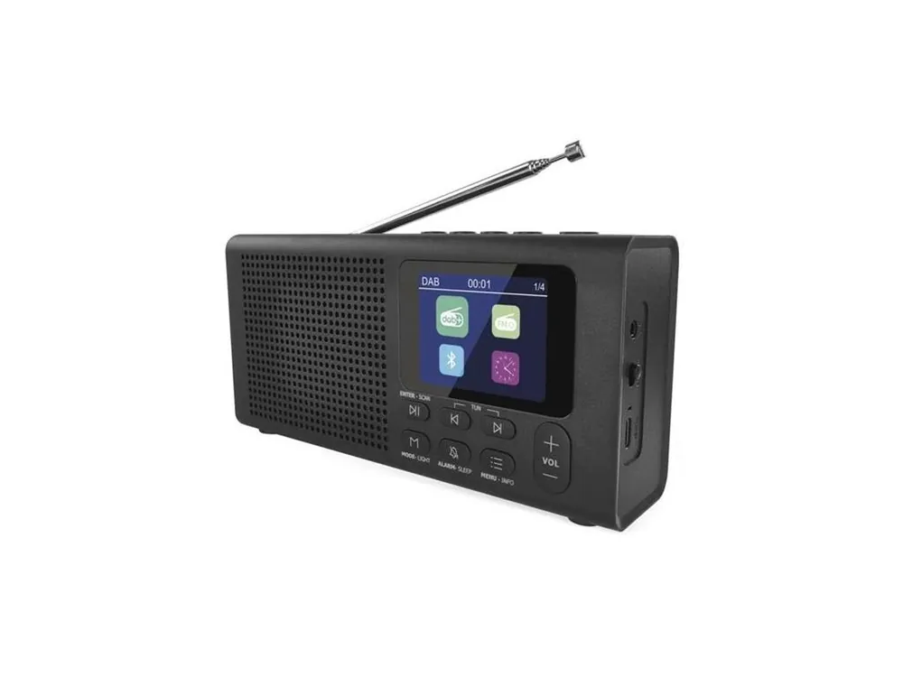 Přenosné rádio EMOS E0090 s Bluetooth, DAB/ DAB+/ FM, černé Akce