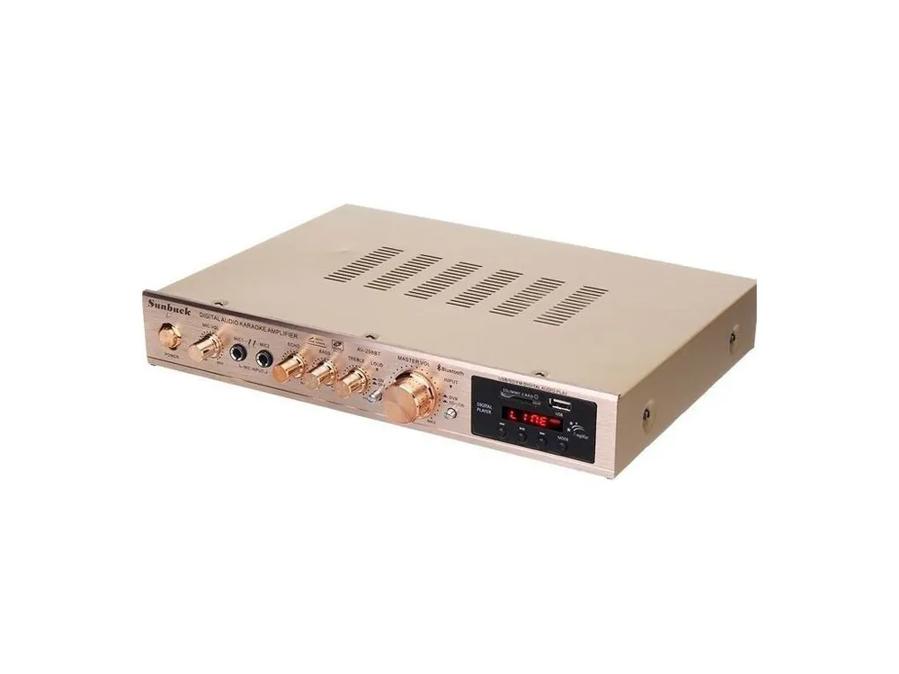 Zesilovač 5.0, rádio, bluetooth, přehrávač MP3 Sunbuck AV-298BT zlatý Výprodej