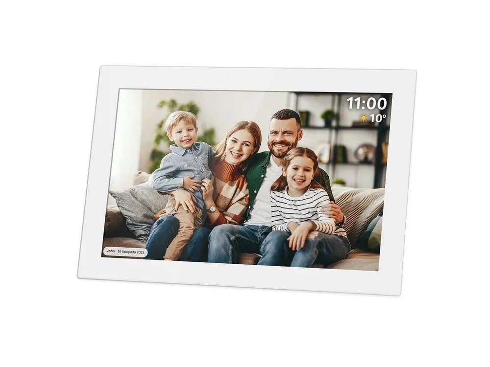 Fotorámeček KRUGER & MATZ KM1100W Frameo WiFi, bílá Dokud Zásoby Vydrží