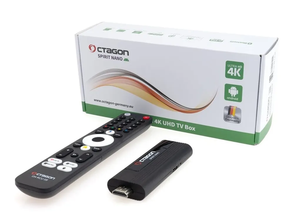 Bezpečná Platba Android stick OCTAGON SPIRIT NANO 4K UHD HDR10+ ANDROID TV