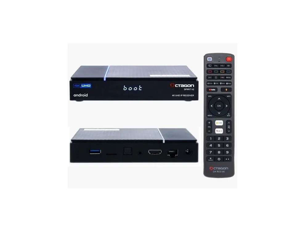 OCTAGON SPIRIT V2 PRO 4K Android, 2GB/32GB, TV IP OTT, Bluetooth 5.1 Finální Výprodej