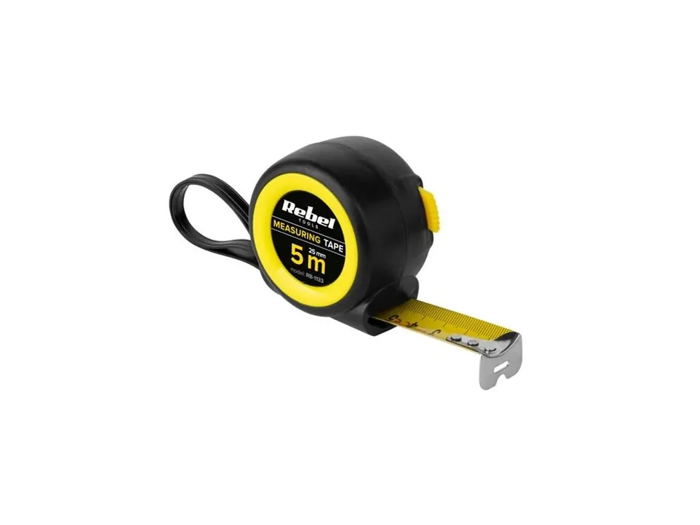 Metr svinovací 5m REBEL RB-1133 25mm Omezená Nabídka