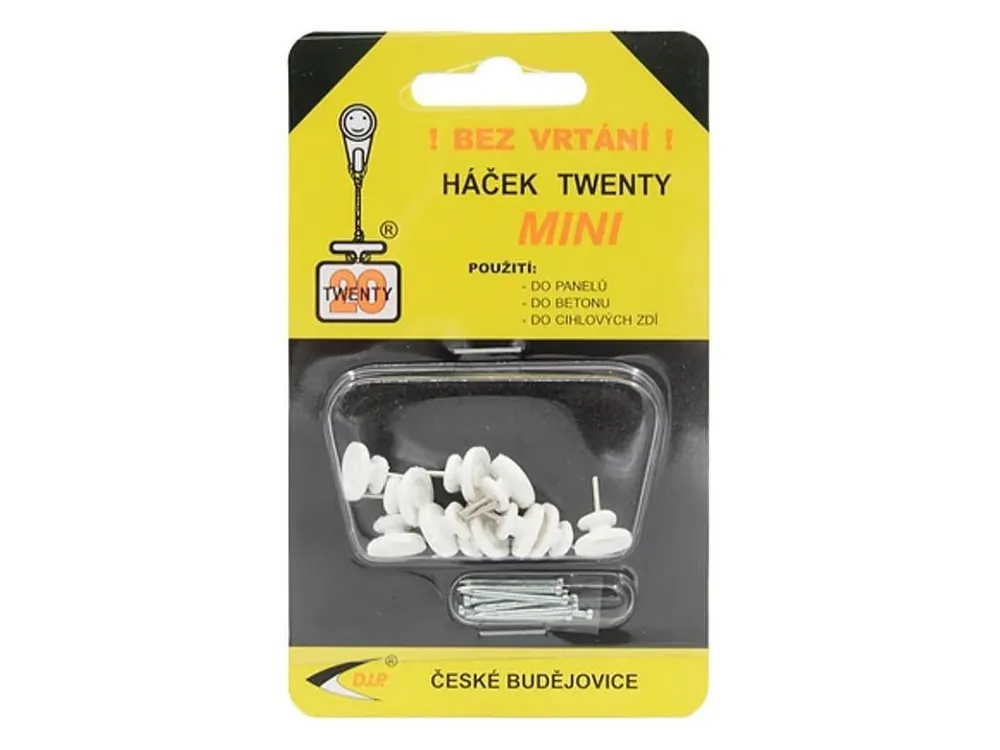Značkový Háček MINI 1 bílý, blistr