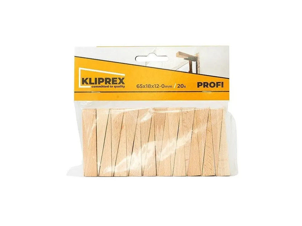 Klínky dřevěné BK 65x18x12-0, 20ks Super Cena