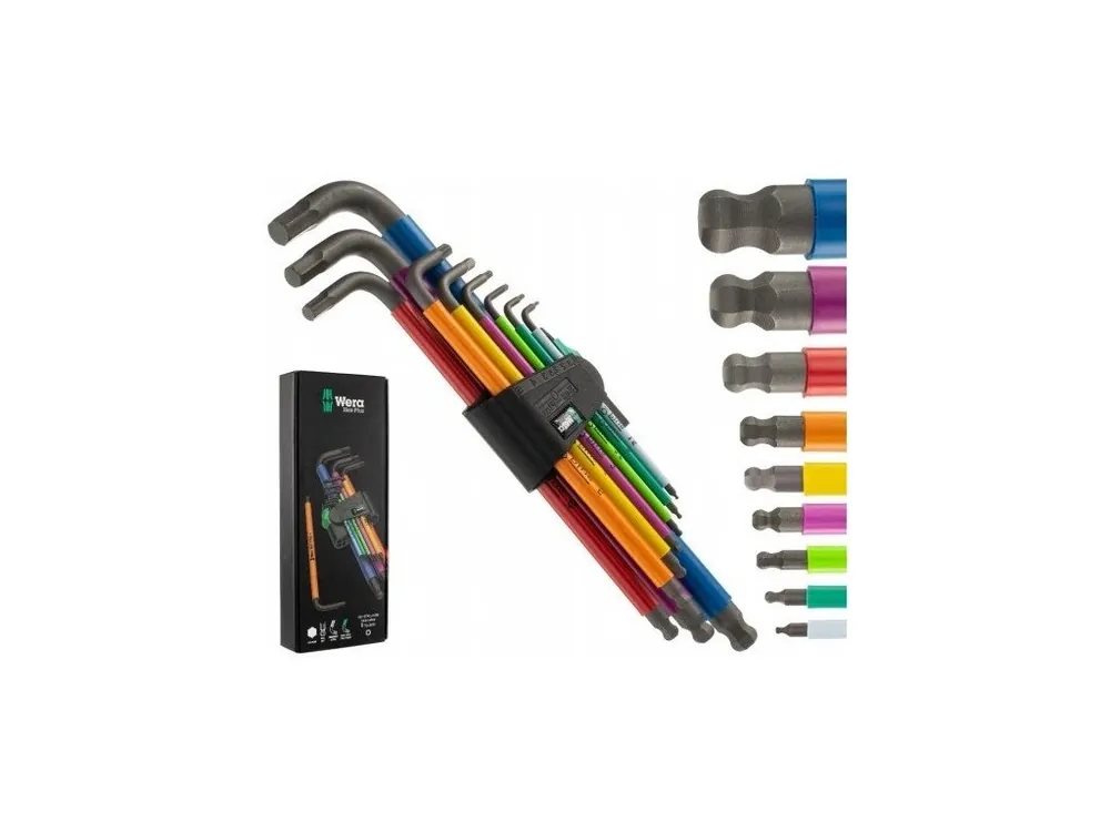 Výprodej Sada imbusových klíčů 1,5-10 190mm Wera 950/9 Hex-Plux Multicolour, 9dílná
