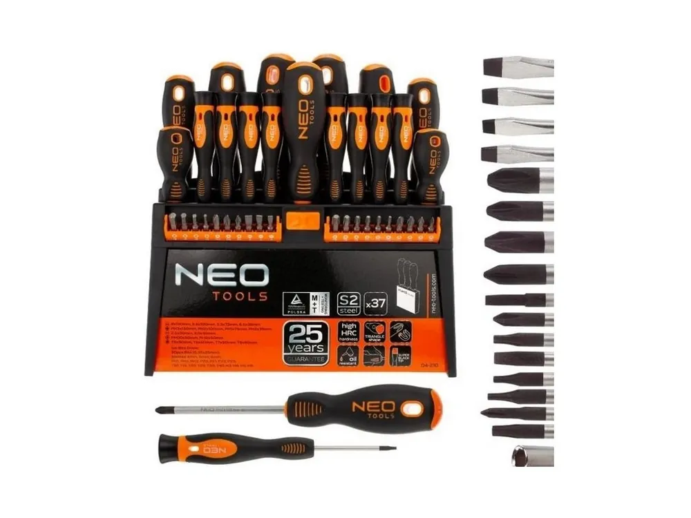 Horká Nabídka Sada šroubováků a bitů NEO 04-210, 37 dílů