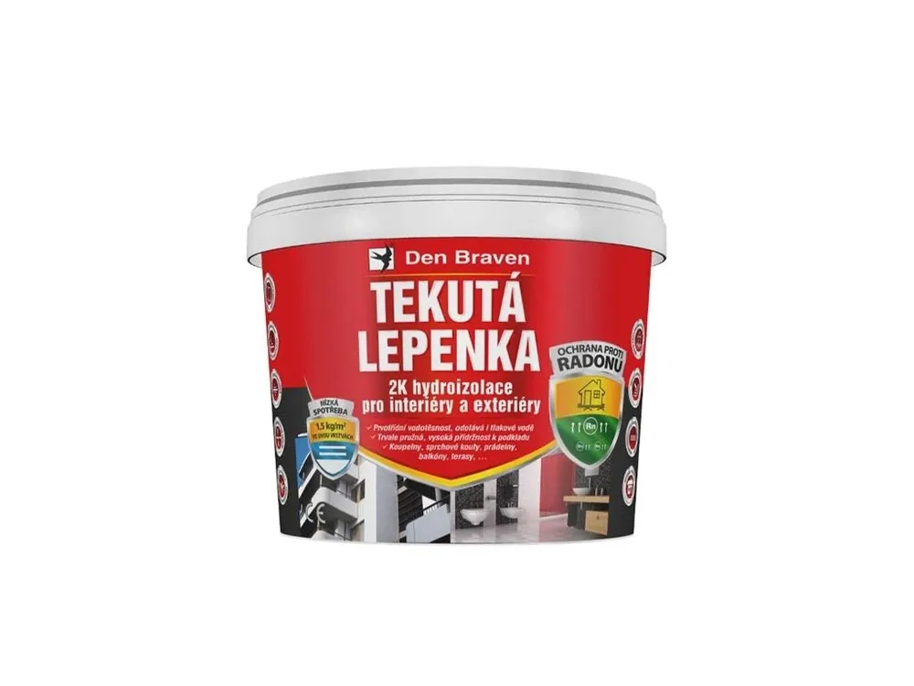 Dokud Zásoby Vydrží Tekutá lepenka DEN BRAVEN šedá 21kg