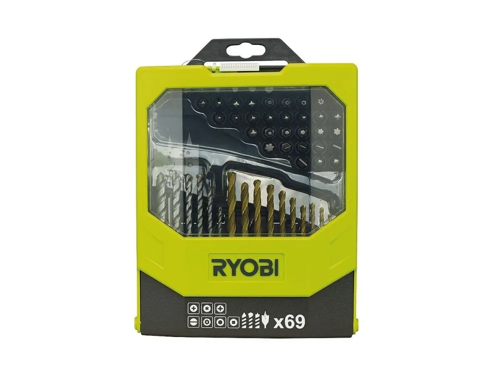 Sada vrtáků a šroubovacích bitů Ryobi RAK69MIX, 69ks Omezená Nabídka