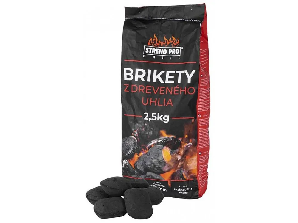 Grilovací brikety z dřevěného uhlí, 2,5kg Koupit Online