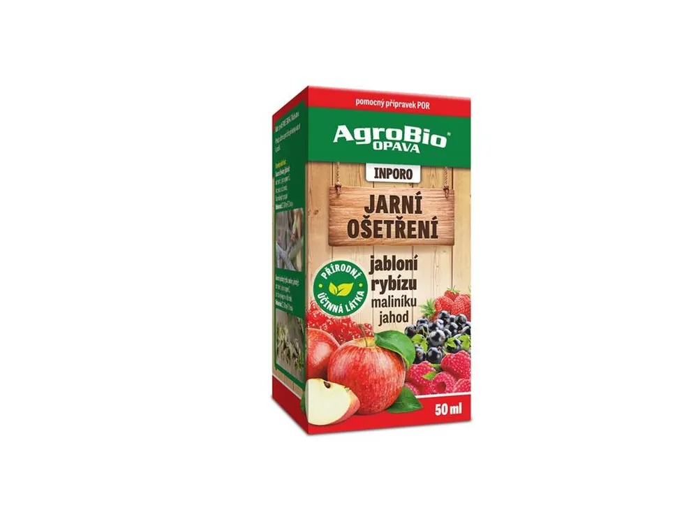 Časově Omezené Přípravek k jarnímu ošetření jabloní, rybízu, maliníku a jahodníku AGROBIO Inporo 50ml