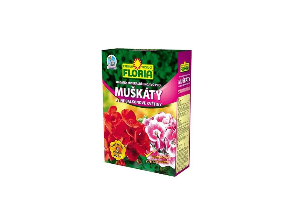 Dokud Zásoby Vydrží Hnojivo pro muškáty a balkónové rostliny FLORIA 2,5kg