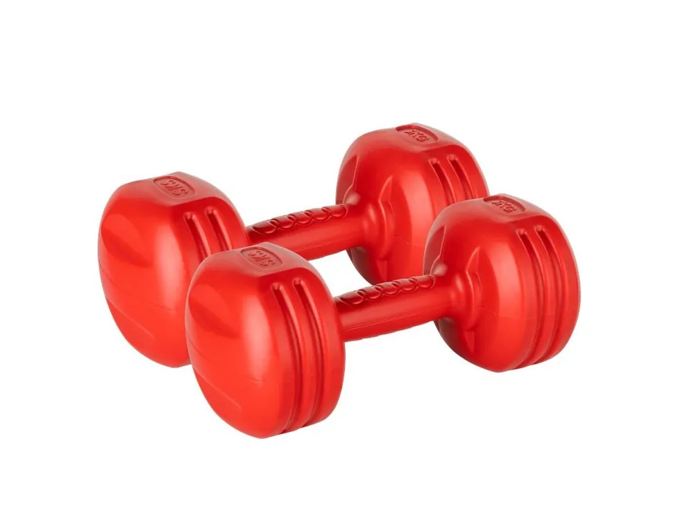 Posilovací činky 2x3kg, REBEL ACTIVE RBA-2308, červené Must-Have