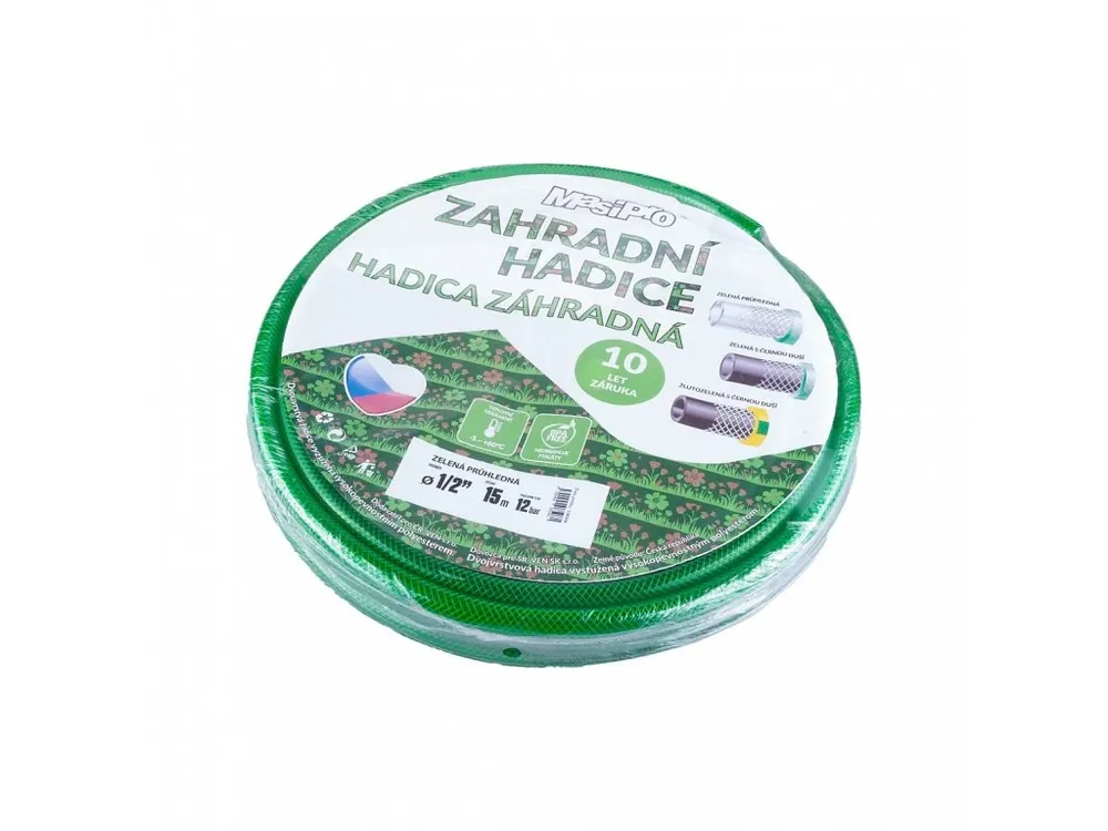 Hadice zahradní zelená 15m, 1/2" Víkendová Akce