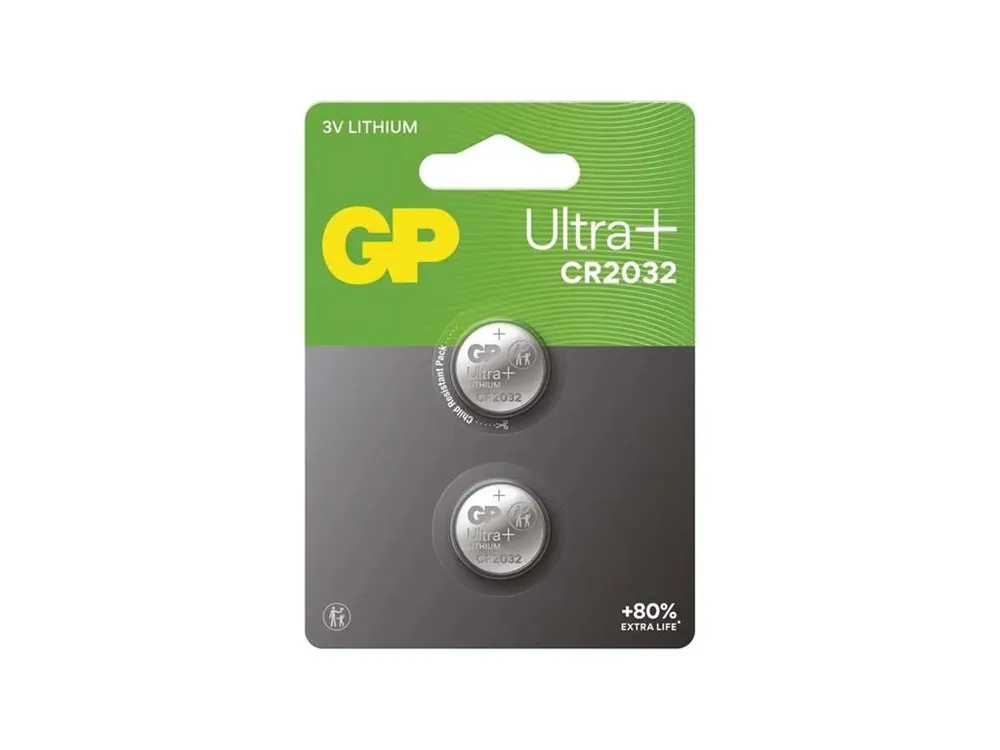 Baterie CR2032 GP Ultra Plus lithiová 2ks Top Prodej