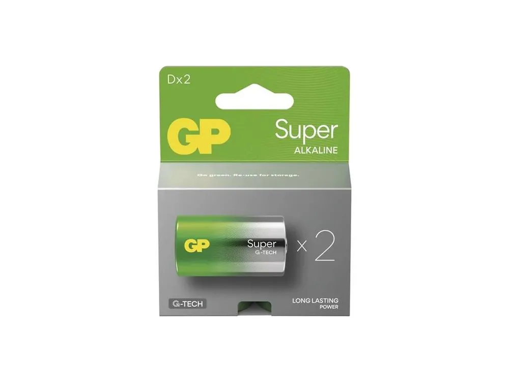 Baterie D (R20) alkalická GP Super 2ks Kup Teď
