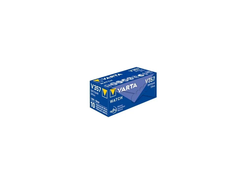 Rychlé Dodání Stříbro-oxidová Baterie SR44 1.55 V 155 mAh 1-Balíček Varta VARTA-V357