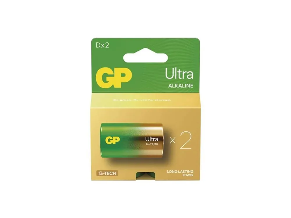 Levný Baterie D (LR20) alkalická GP Ultra 2ks