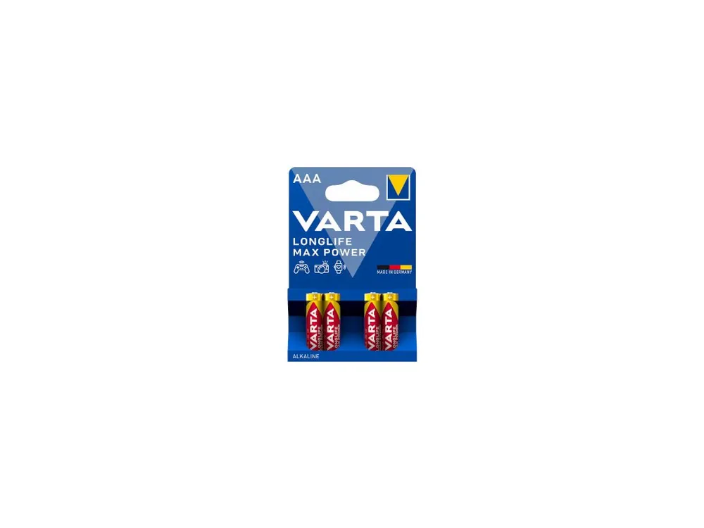 Dokud Zásoby Vydrží Alkalická Baterie AAA 1.5 V Max Tech 4-Blistr Varta VARTA-4703/4B