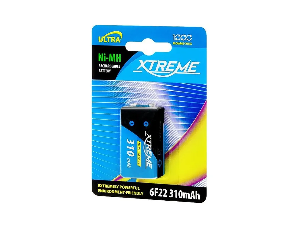 XTREME Baterie 9V Ni-MH 310mAh dobíjecí, blistr 1ks Ověřený