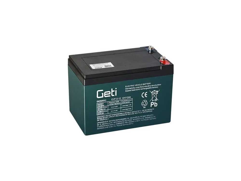 Nejlepší Cena Baterie olověná 12V 12Ah GETI pro elektromotory