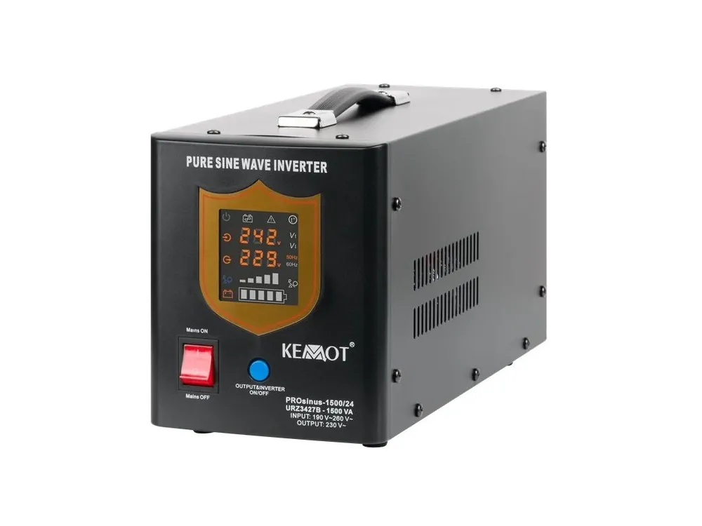 Akce Zdroj záložní KEMOT URZ3427B PROsinus 1050W 24V, černá