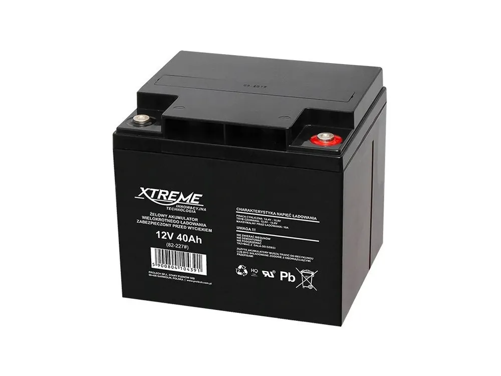 Sleva Baterie olověná 12V / 40Ah Xtreme 82-227 gelový akumulátor