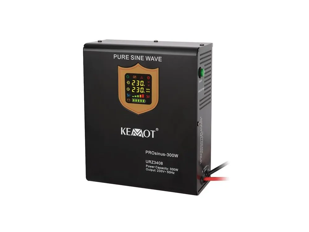 Novinka Zdroj záložní KEMOT PROsinus-500 12V 230V 500VA 300W Black nástěnný