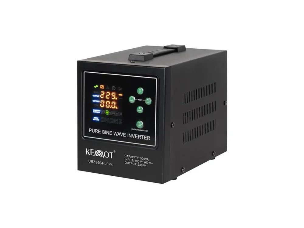 Ihned K Objednání Zdroj záložní KEMOT PROsinus-500-LFP4 12V 230V 500VA 300W Black