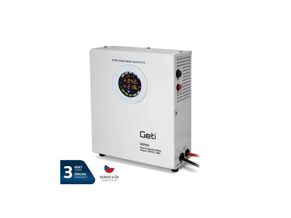 Zdroj záložní GETI GEP501 sinus 500W nástěnný (800VA) Pouze Dnes