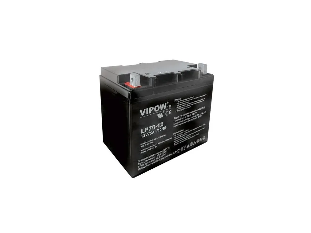 Baterie olověná 12V 75Ah VIPOW BAT0224 Nakupujte Hned