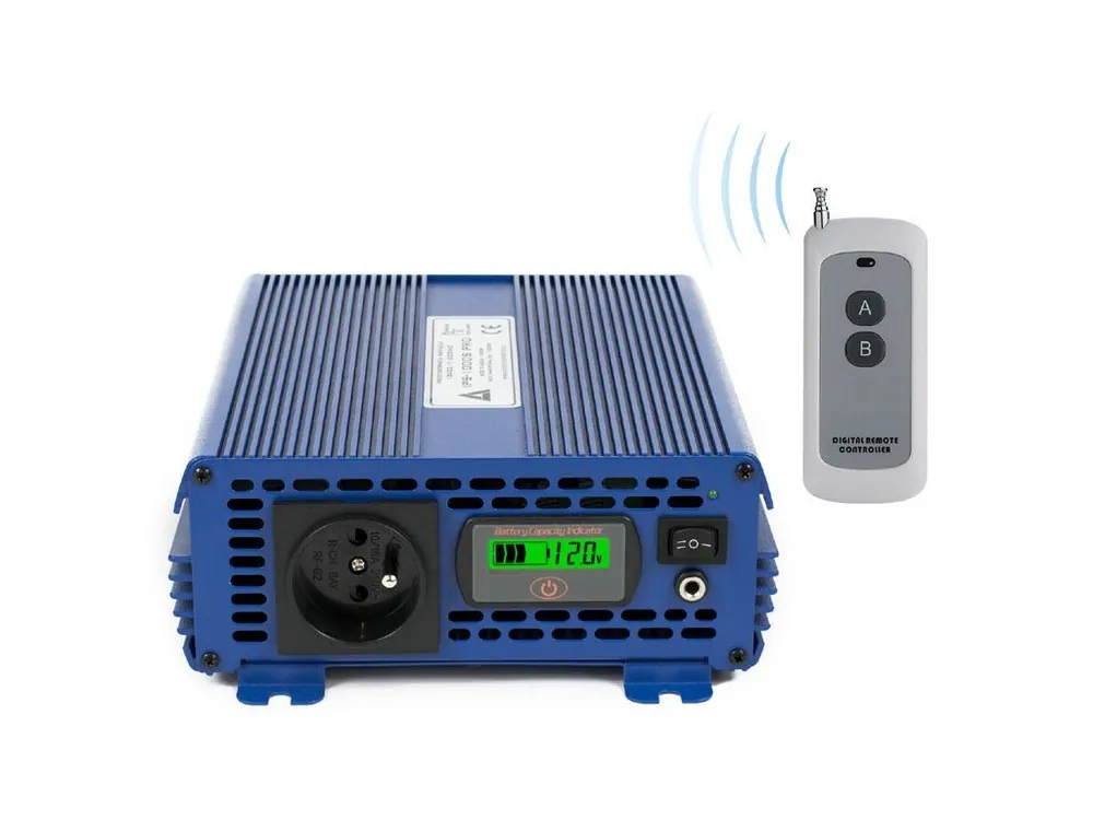Měnič napětí 12V/230V 1000W, AZO Digital IPS-1000S, ECO MODE PRO, čistá sinusovka Jen Po Omezenou Doba