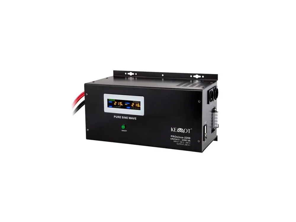 Zdroj záložní KEMOT PROsinus-2200 12V 230V 2200VA 1600W Black nástěnný Expresní Doručení