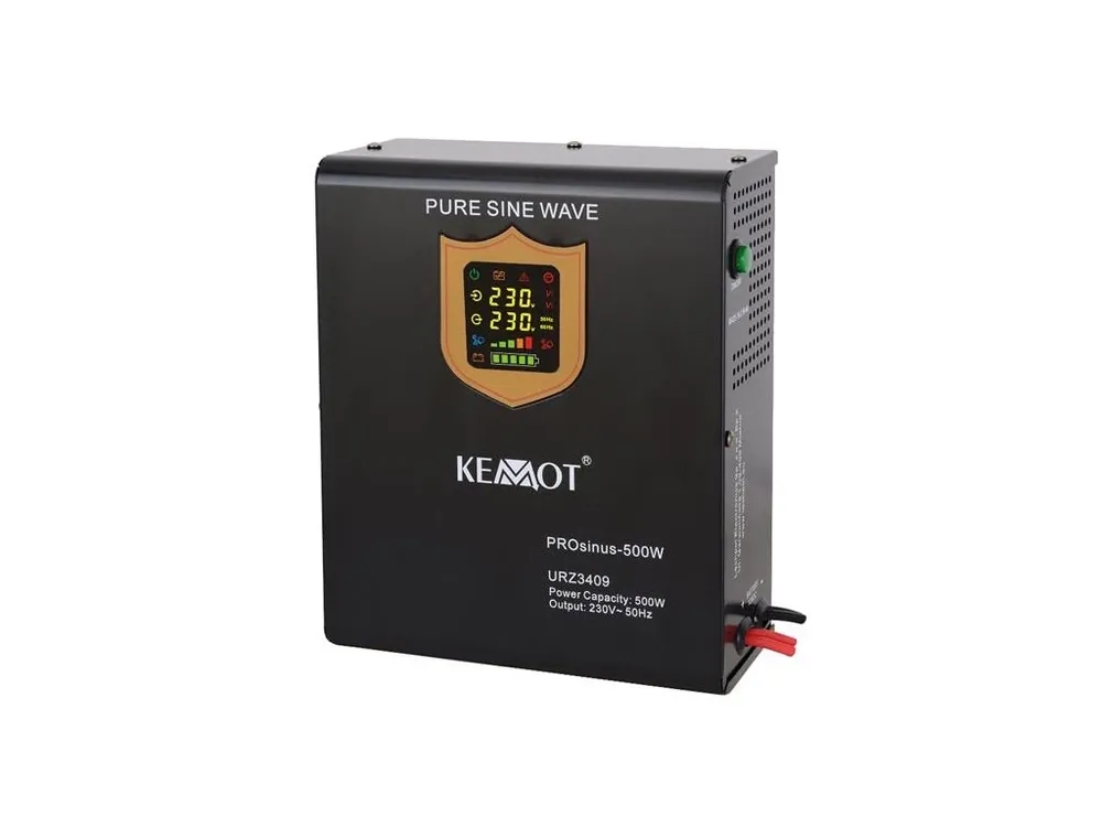 Nakupujte Hned Zdroj záložní KEMOT PROsinus-800 12V 230V 800VA 500W Black nástěnný
