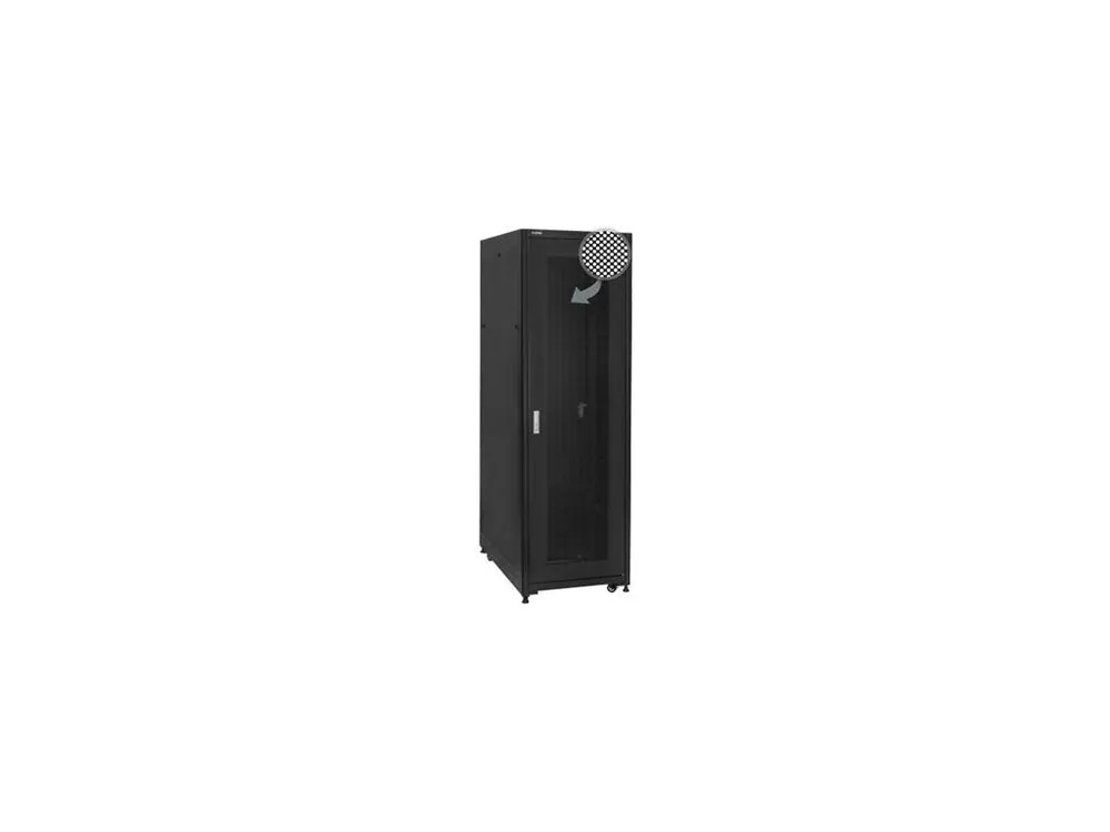 Bezpečná Platba 19" Rack skříň SQ6137DPII/B (37U 600x1000mm, pojízdná,matná, perforovaný dveře) - rychlá montáž