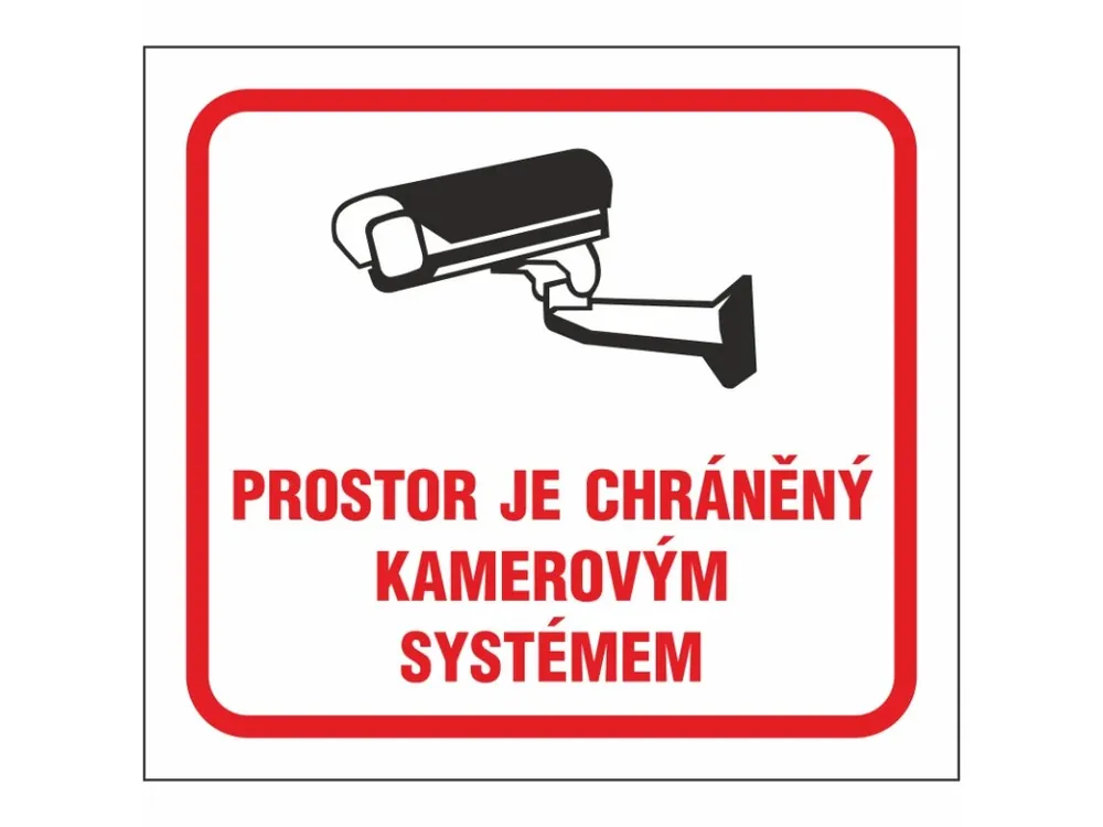 Kup Teď Nálepka "Prostor je chráněný kamerovým systémem" 10x9cm