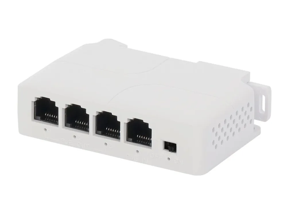 Switch PoE a Extender PULSAR 1xPoE IN 3xPoE OUT, na DIN lištu Výhodná Nabídka