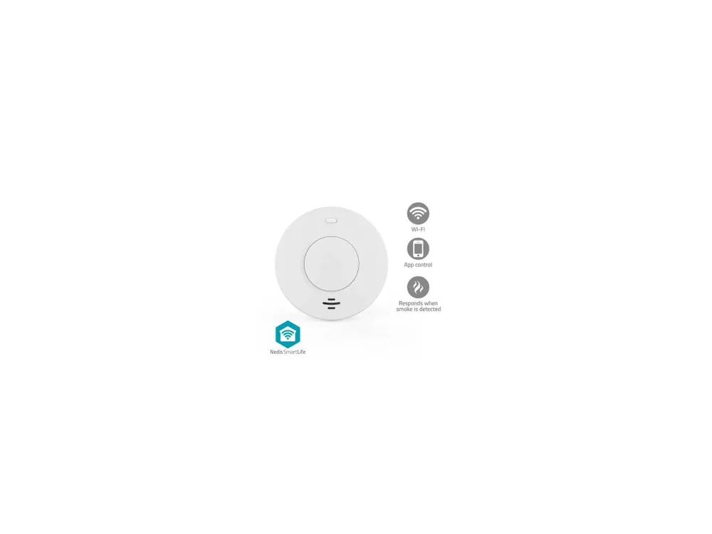 SmartLife Detektor Kouře Nedis WIFIDS30WT Víkendová Akce