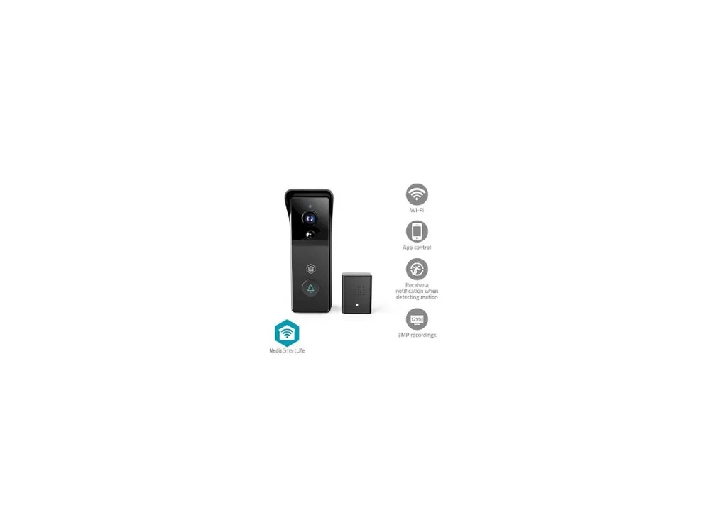 SmartLife Dveřní Video Telefon Nedis WIFICDP21BK Oblíbený