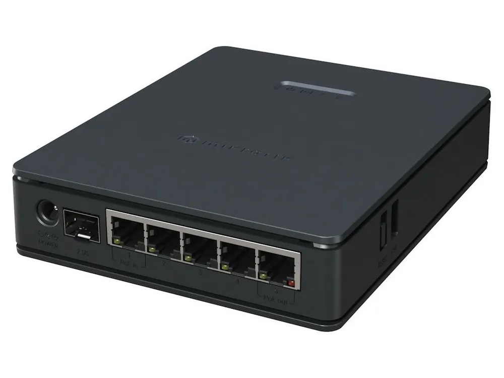 Novinka Routerboard MikroTik hAP ax S, dual-band, 5GHz, 5× GbE, 2,5G SFP, PoE