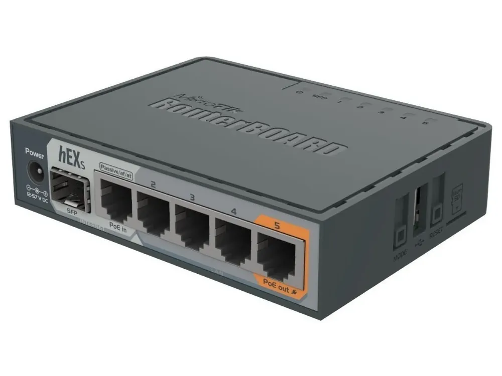 Routerboard MikroTik RB760iGS hEX, 5xGLAN, SFP, USB, L4, PSU Nejprodávanější