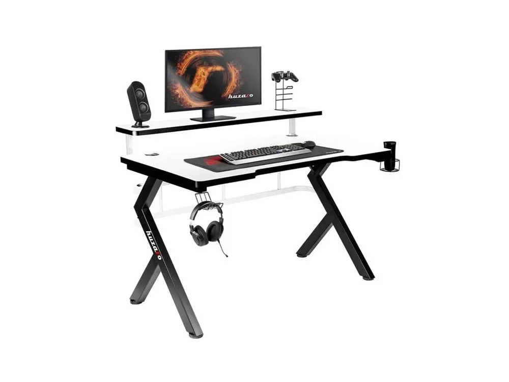 Stůl herní HUZARO Hero 5.0 White 120cm Akční Nabídka