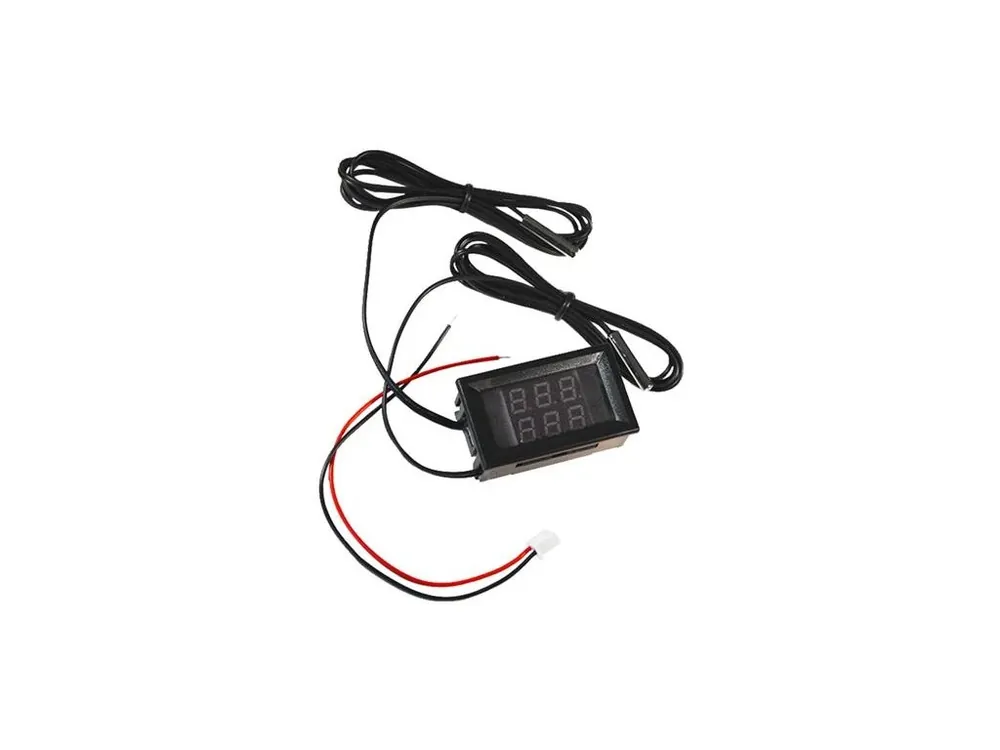 Jen Po Omezenou Doba Digitální teploměr mini DC 4V-28V s dvojitým displejem a kovovým snímačem teploty NTC