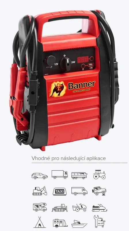 Cenový Hit Zdroj startovací pomocný 12V/24V 1800A/900A Banner Power Booster PB 12/24
