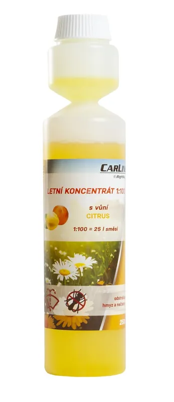 Kapalina letní do ostřikovačů - koncentrát citron / ředění 1 100, 250 ml (na 25 l směsi) Akční Nabídka