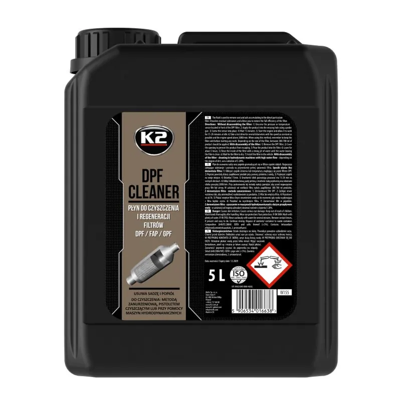 Prostředek na čištění filtrů pevných částic-bez demontáže K2 DPF CLEANER, 5 l Expresní Doručení
