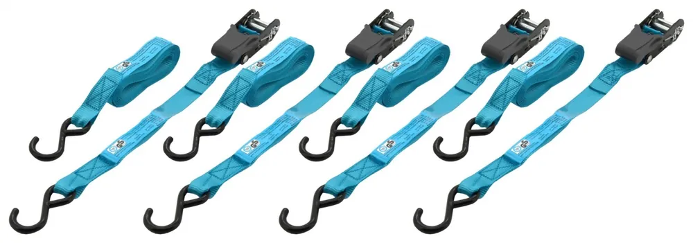 Aktuální Popruhy s ráčnou a háky TÜV BLUE WAY (4 ks x 3,5 m) - Compass