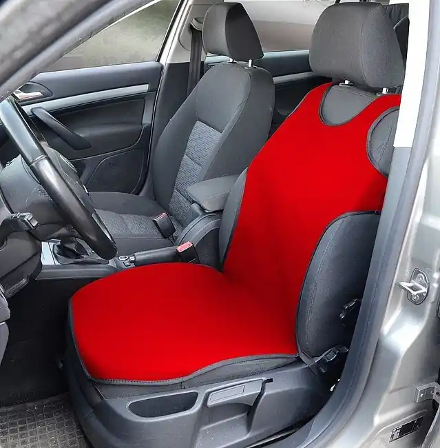 Sleva Potah triko SOFT na přední sedadla 1 ks - červený