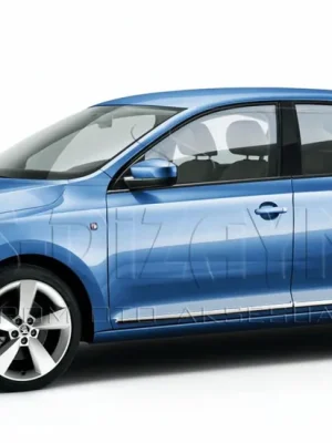 Škoda Rapid-Nerez (ABS) ochranné lišty dveří S DiZAYN - chromové Dokud Zásoby Vydrží