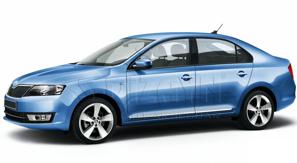 Škoda Rapid-Nerez (ABS) ochranné lišty dveří S DiZAYN - chromové Dokud Zásoby Vydrží