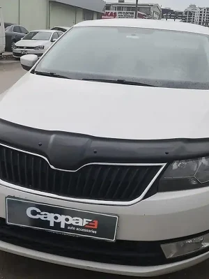 Škoda Rapid-Ochranná lišta přední kapoty CappaFE - plexi černé lesklé Omezená Nabídka